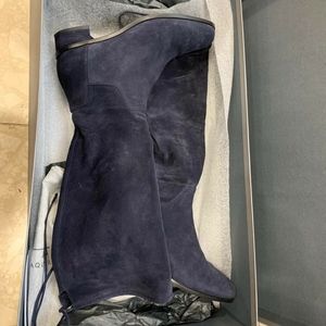 Aquatalia Lisabetta Dress Suede Navy Boots